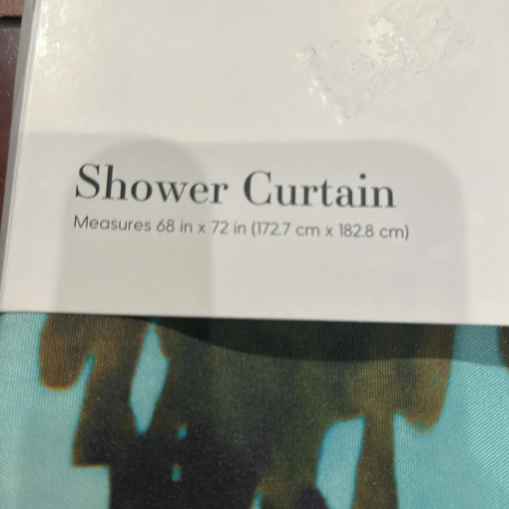 Society6 Blue and Black Shower Curtain